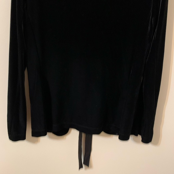 NOTATIONS Velvet Tie Front Top with an attached Velvet Cami, size Small - Picture 10 of 14